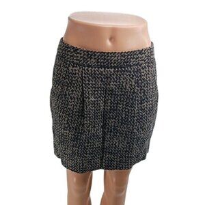 Gap Womens Mini Skirt Printed Career Work Straight Black Gray Size 2